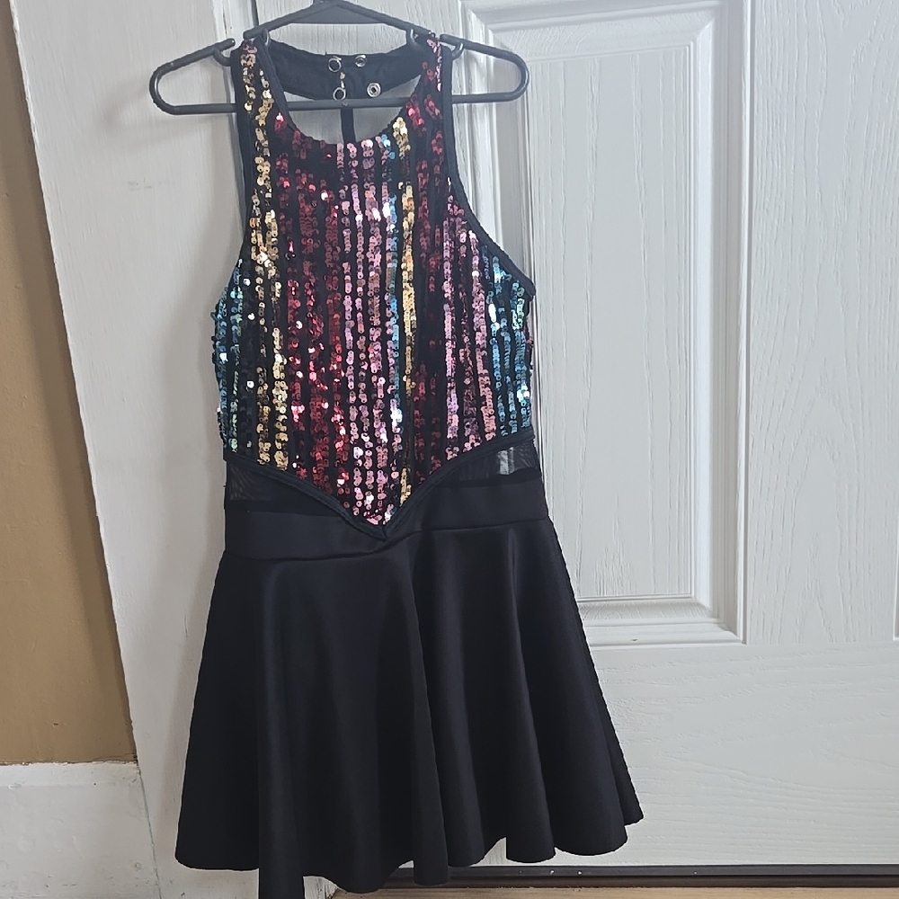 Colorful Sequin Kids Costume Dress